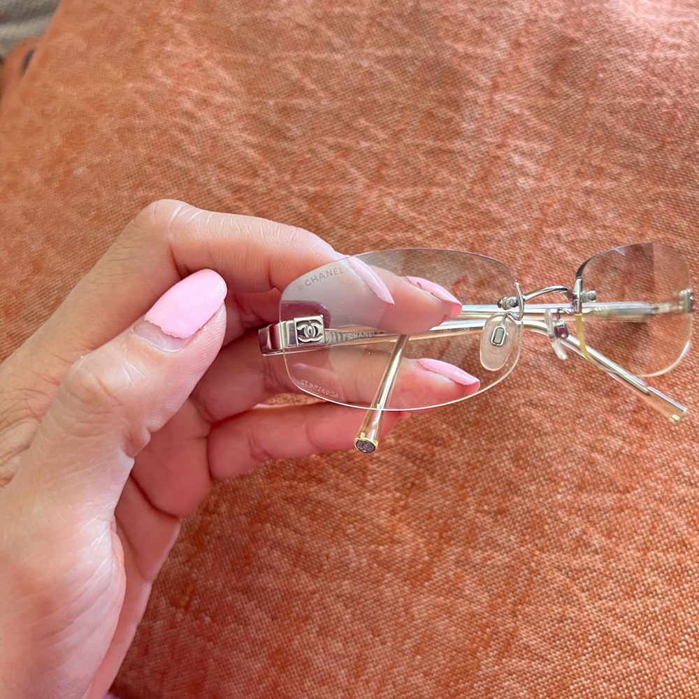 CHANEL Gold Rimless Glasses - Picture 7 of 12
